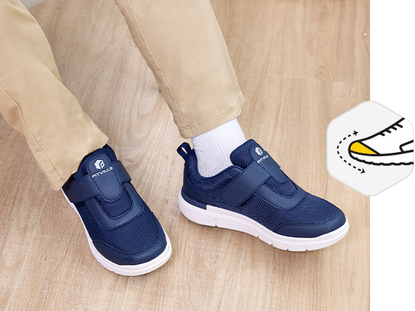 Toe Room Deluxe Extra wide toe box with a sizable instep provides maximum level of comfort for those with wide feet.