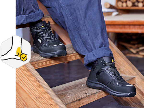 Ankle-Protecting High-Top Design