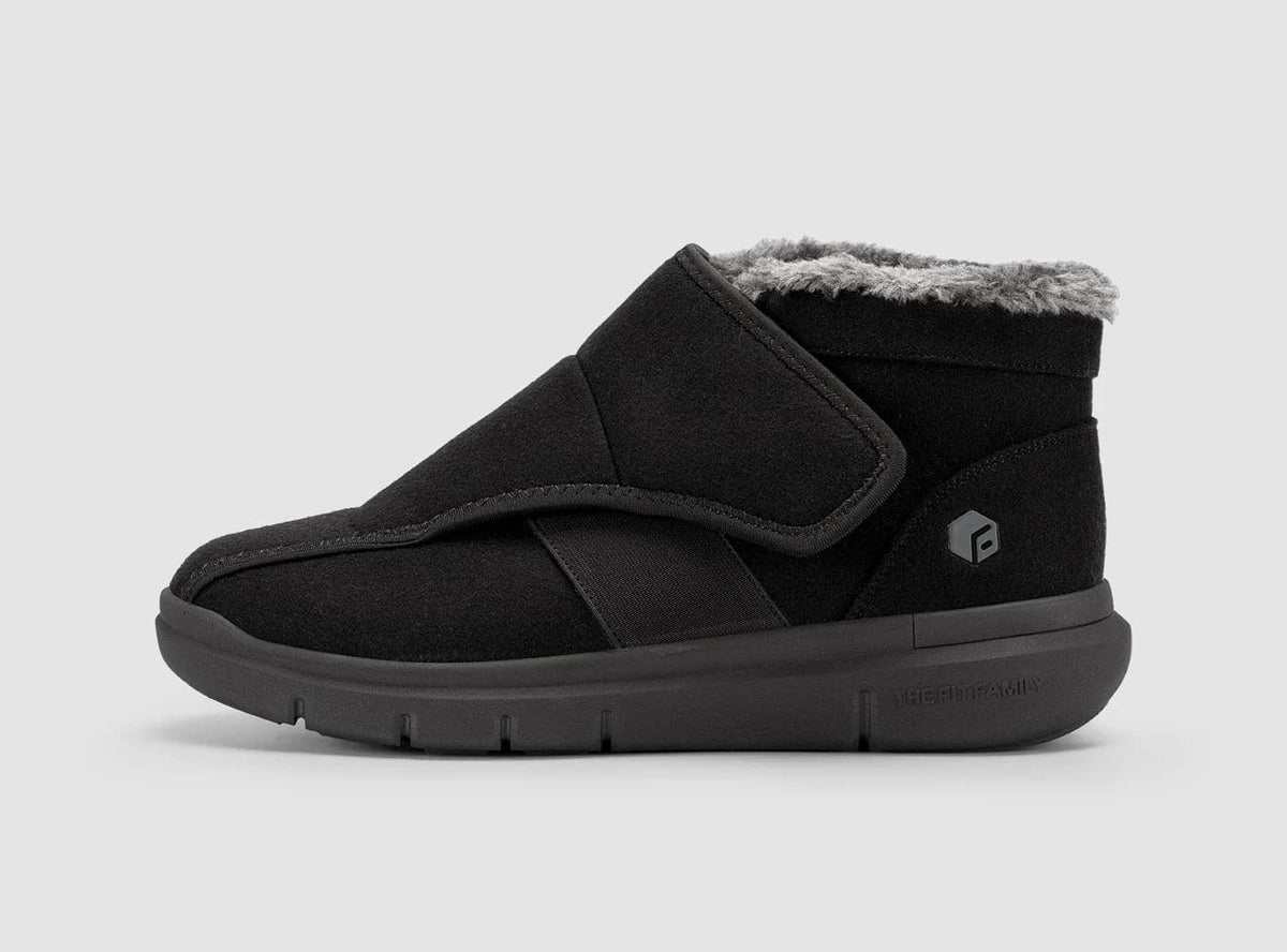 Cozy Men s wide EasyTop Diabetic Winter Boots V1 FitVilleUK