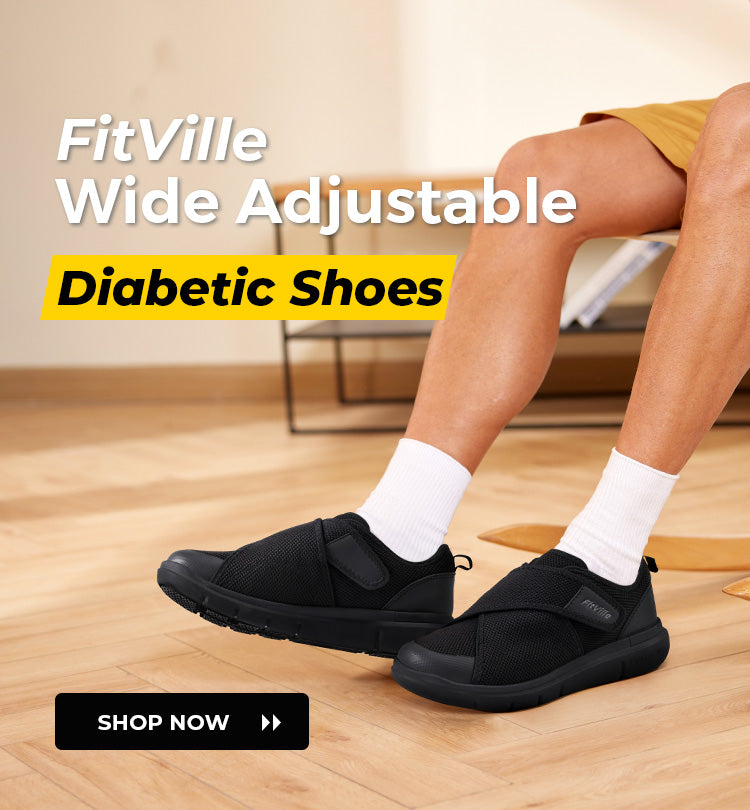 FitVille Wide Adjustable Diabetic Shoes