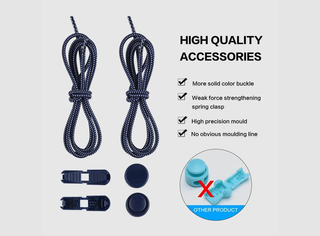 FitVille Elastic No Tie Shoe Laces - 18