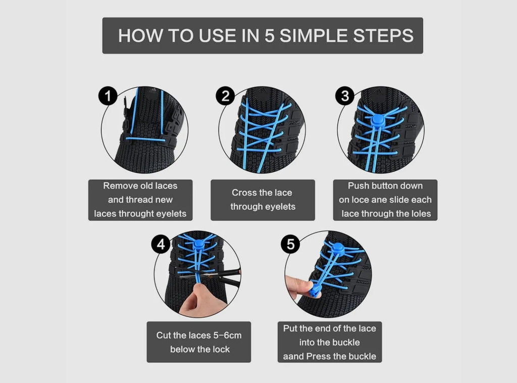 FitVille Elastic No Tie Shoe Laces - 7