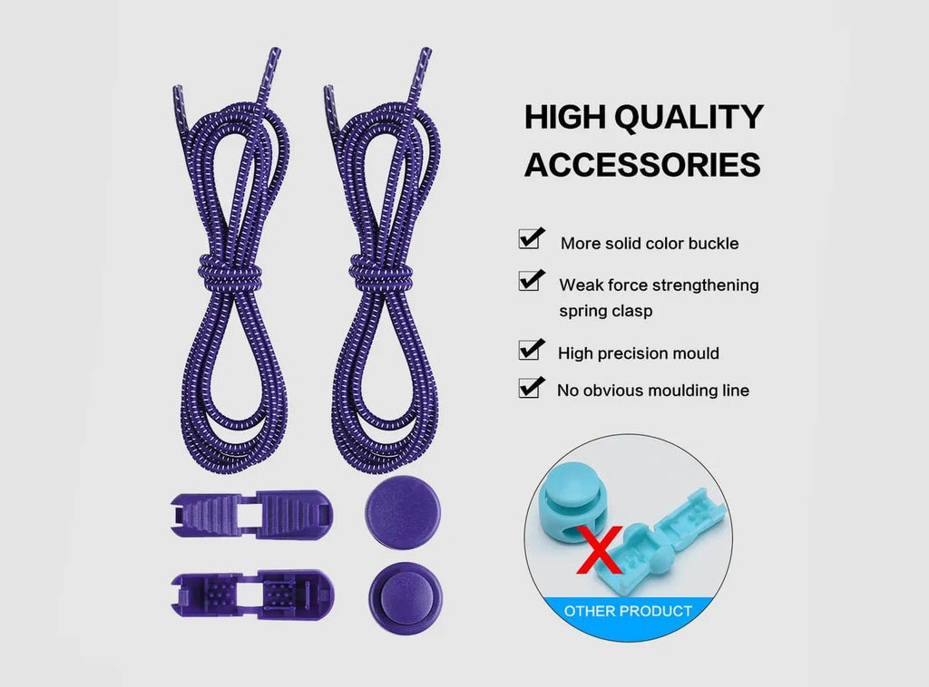 FitVille Elastic No Tie Shoe Laces - 14