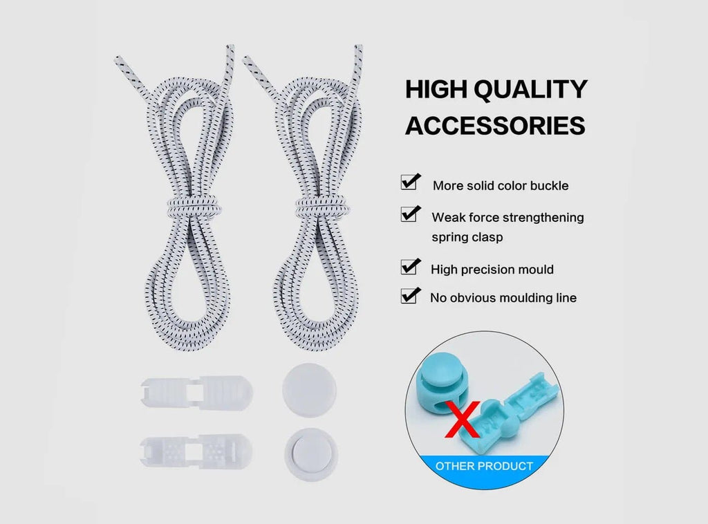 FitVille Elastic No Tie Shoe Laces - 16