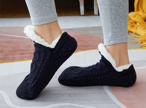FitVille Fluffy Cozy Non - slip Slipper Socks (Unisex) - 2