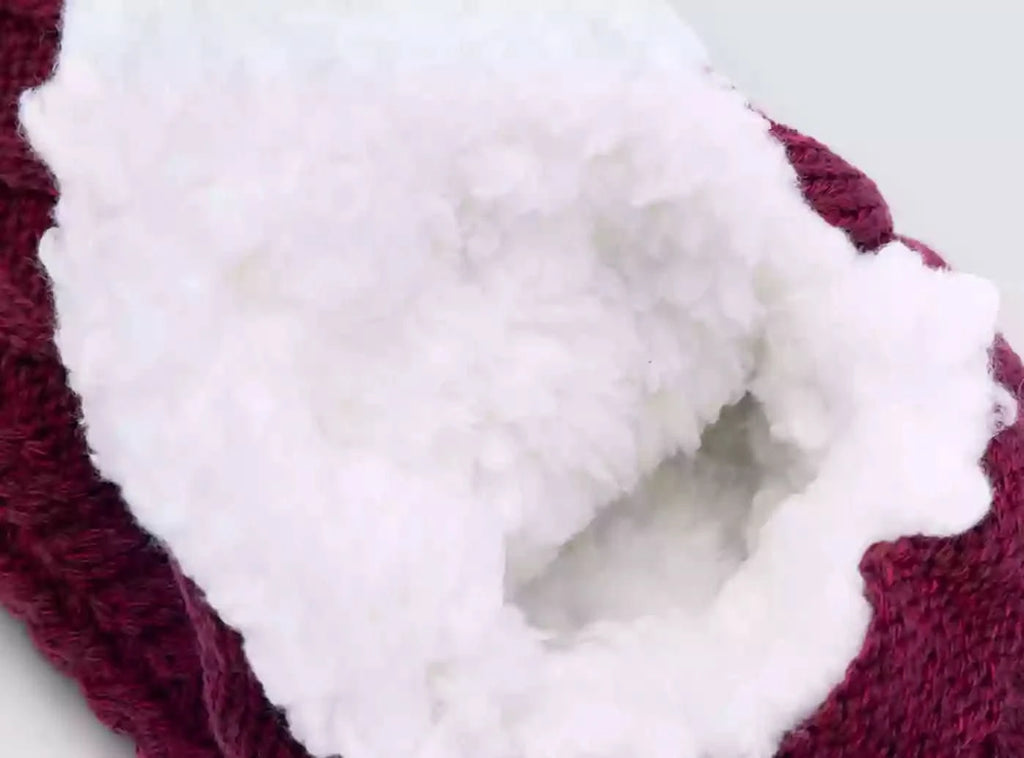 FitVille Fluffy Cozy Non - slip Slipper Socks (Unisex) - 12