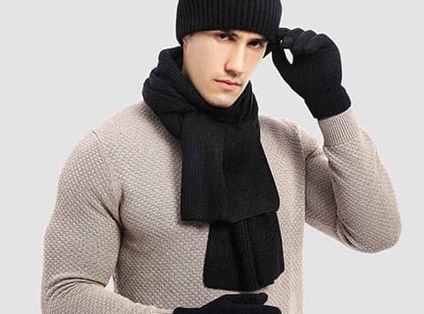 FitVille Knitted Hat and Scarf Set - 1