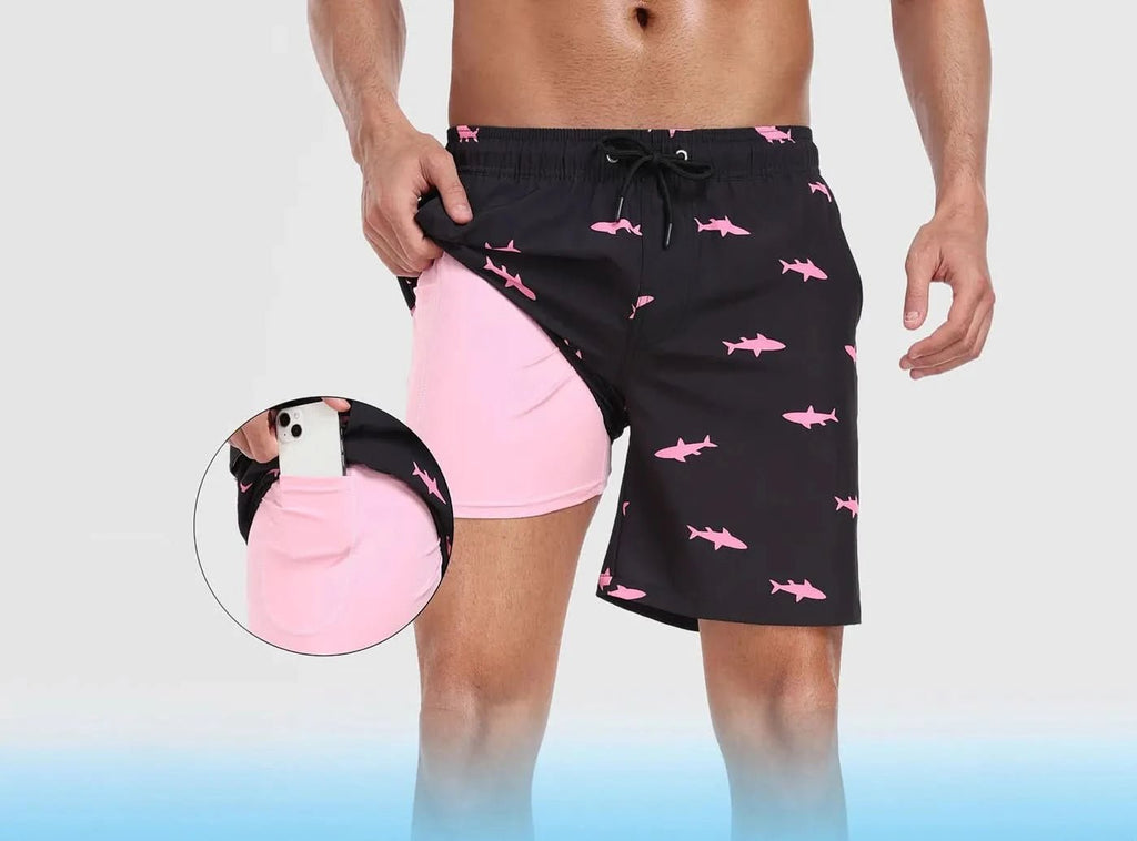 FitVille Men's 2 - in - 1 Sport Shorts - 1