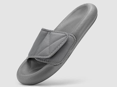 FitVille Men's Adjustable Slip - Resistant Cushioning Slide Sandal - 2