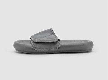 FitVille Men's Adjustable Slip - Resistant Cushioning Slide Sandal - 1