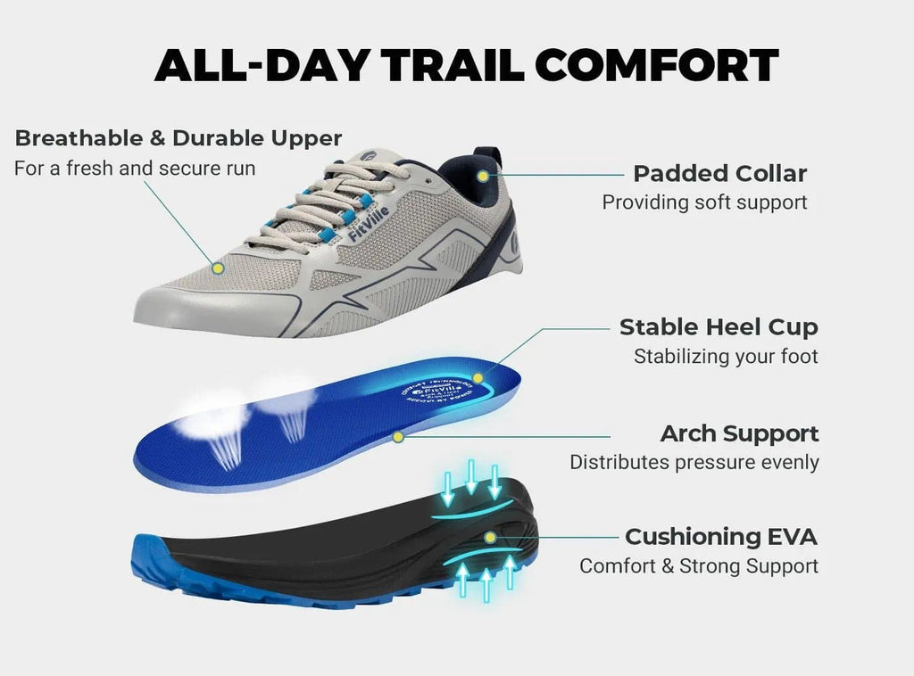 FitVille Men's AllTraction Trail Running Shoes V3 - 12