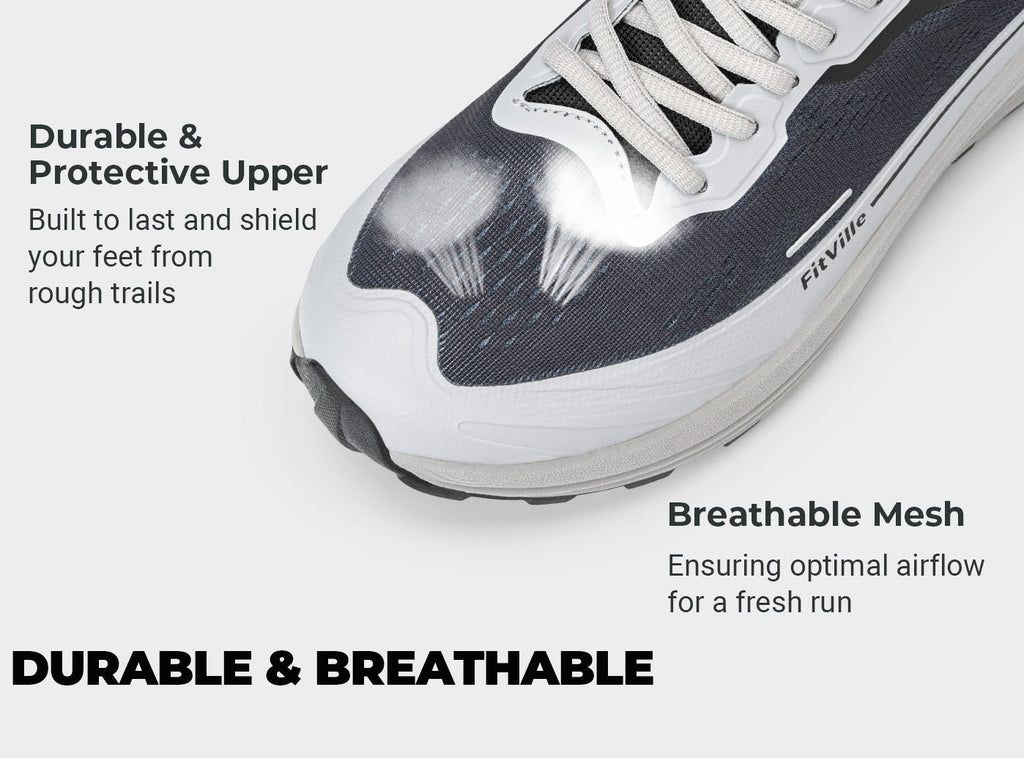 FitVille Men's AllTraction Trail Running Shoes V5 - 5