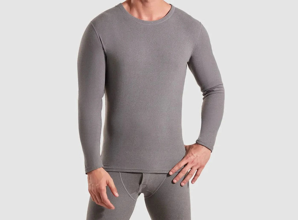 FitVille Men's Autumn and Winter Thin Thermal Underwear Set - 2