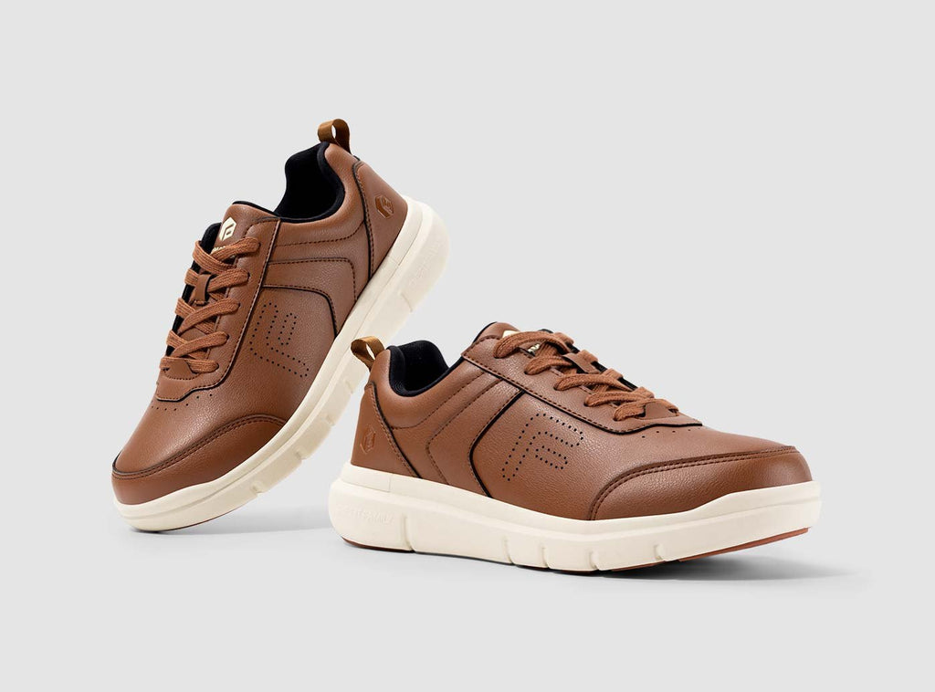 FitVille Men's BriskWalk Deluxe Lace - up Business Casual Sneaker V1 - 8