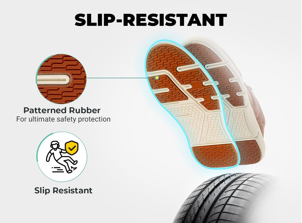 FitVille Men's BriskWalk Deluxe Lace - up Business Casual Sneaker V1 - 6