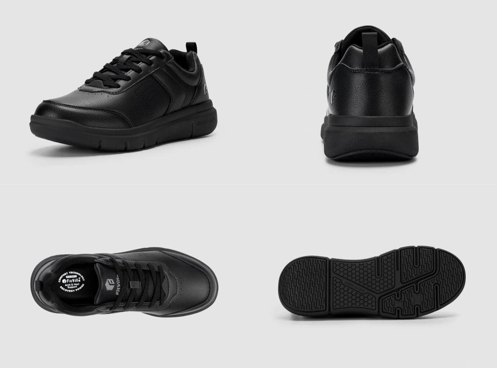 FitVille Men's BriskWalk Deluxe Lace - up Business Casual Sneaker V1 - 13