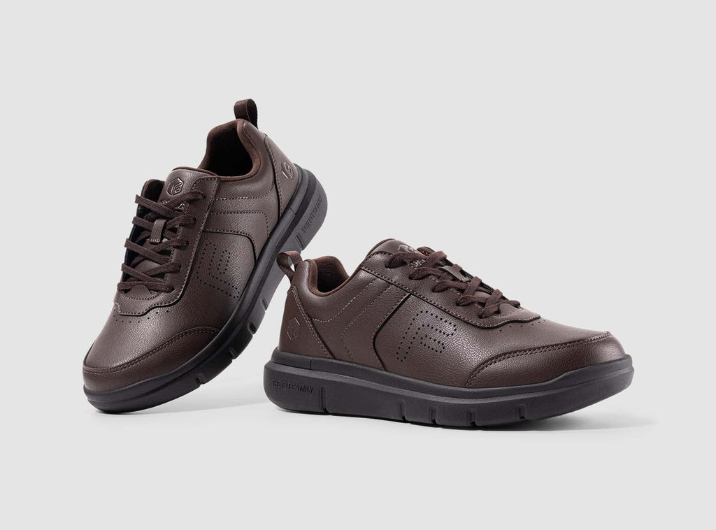 FitVille Men's BriskWalk Deluxe Lace - up Business Casual Sneaker V1 - 21