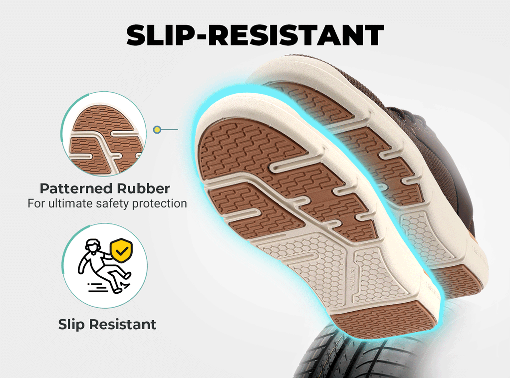 FitVille Men's BriskWalk Deluxe Lace - up Business Casual Sneaker V2 - 14