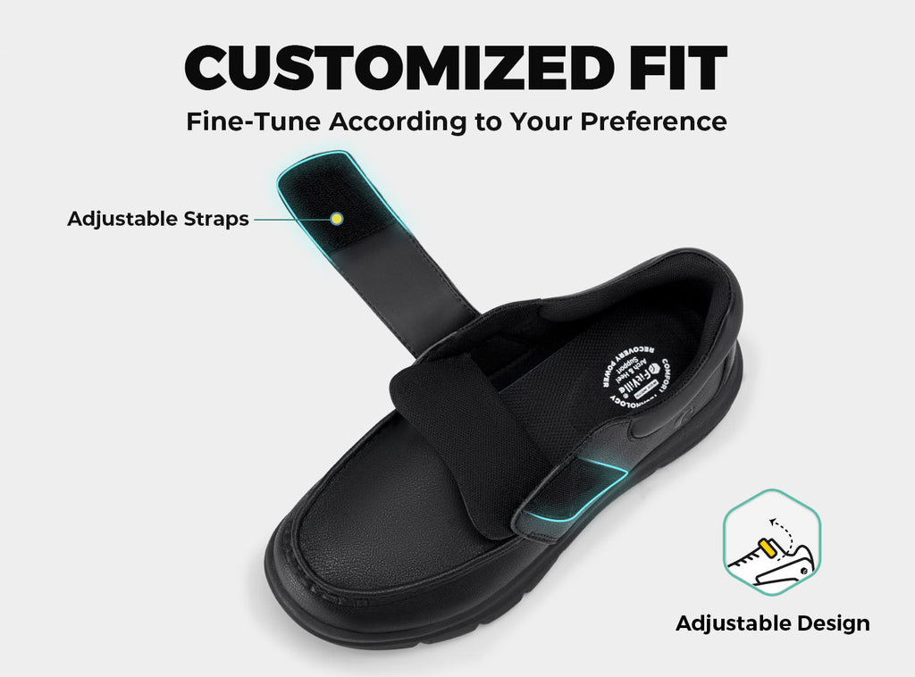 Men's Black Dress Shoes BriskWalk Elite V2 | FitVilleUK