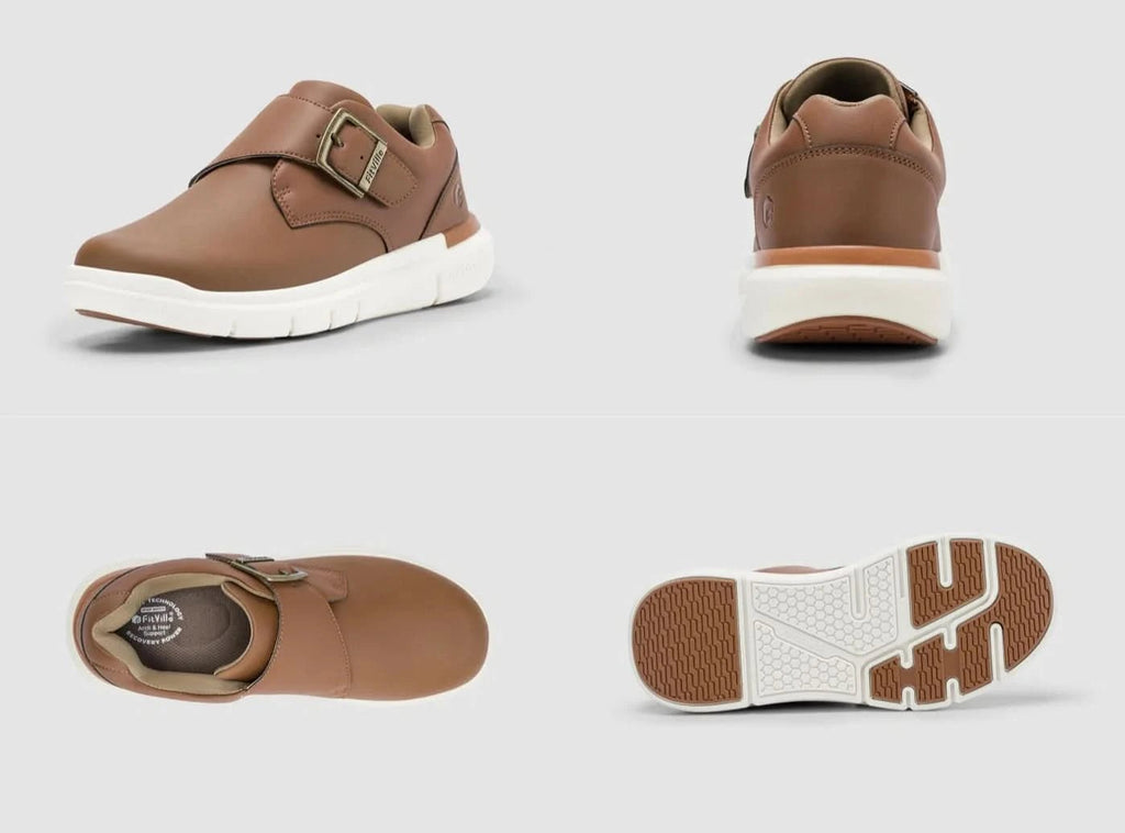 FitVille Men's BriskWalk Elite Dress Shoes V6 - 7