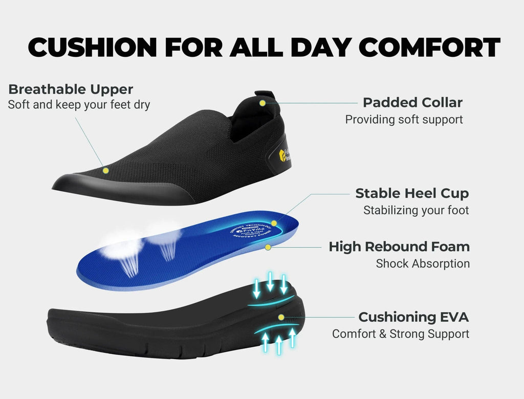 FitVille Men's BriskWalk Recovery Slip - On V1 - 11