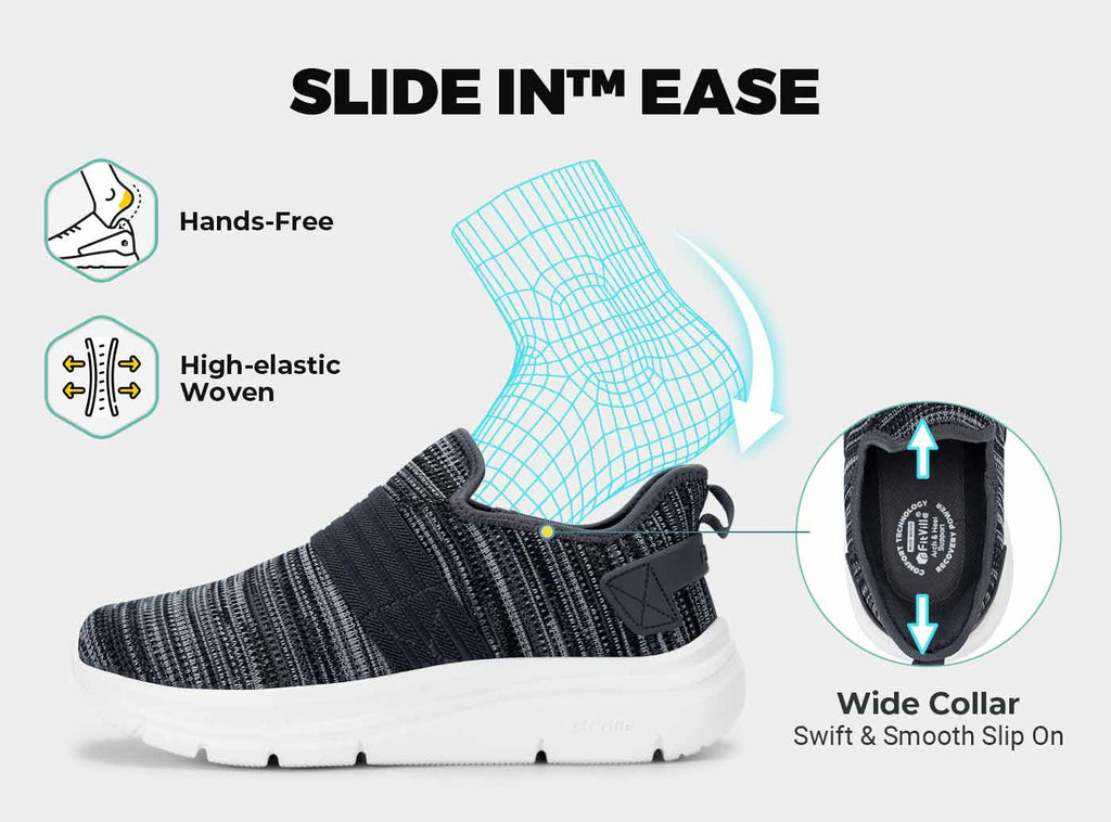 FitVille Men's Cloud Wanderer Slip - On V3 - 11