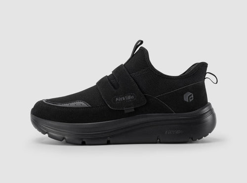 FitVille Men's Wide Walking Sneakers – Cloud Strider V1, Slip-on Athletic Shoes, EE/EEEE