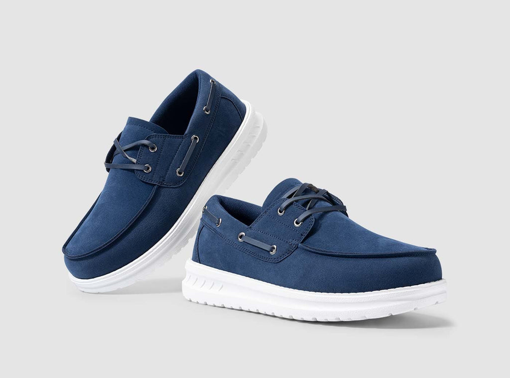 FitVille Men's Coastline Slip - On Boat Shoes V1 - 14