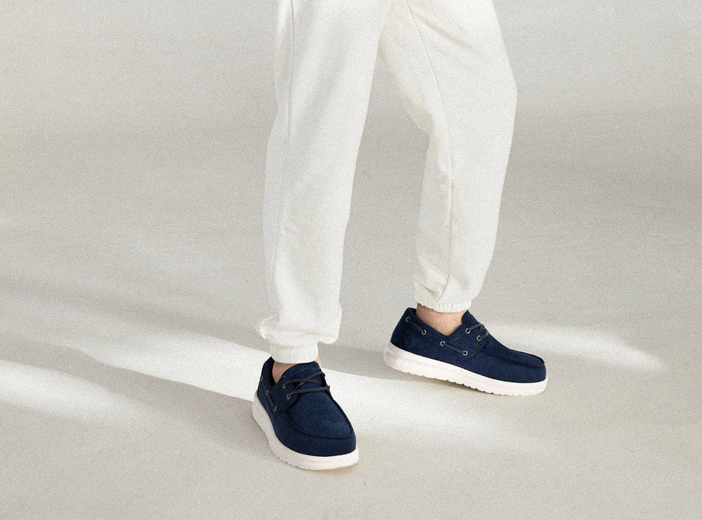 FitVille Men's Coastline Slip - On Boat Shoes V1 - 9