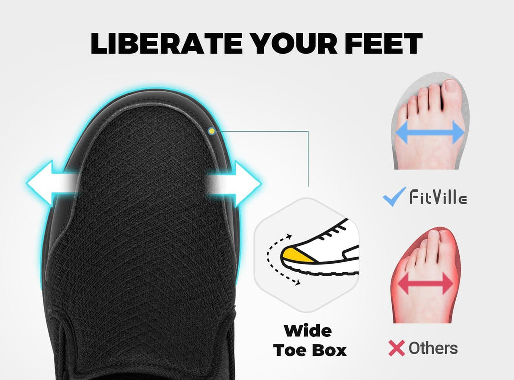 FitVille Men's Composite Toe Slip - On Safety Shoes V1 - 2