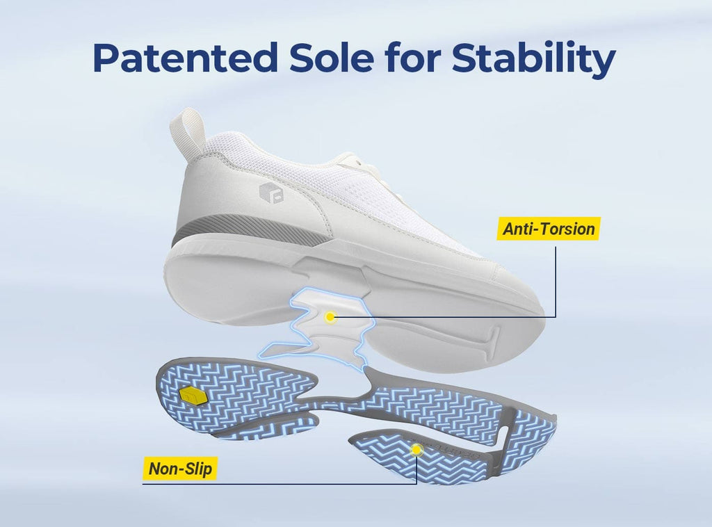 FitVille Men's Court Tennis Amadeus V2 White - Grey and Black - 4