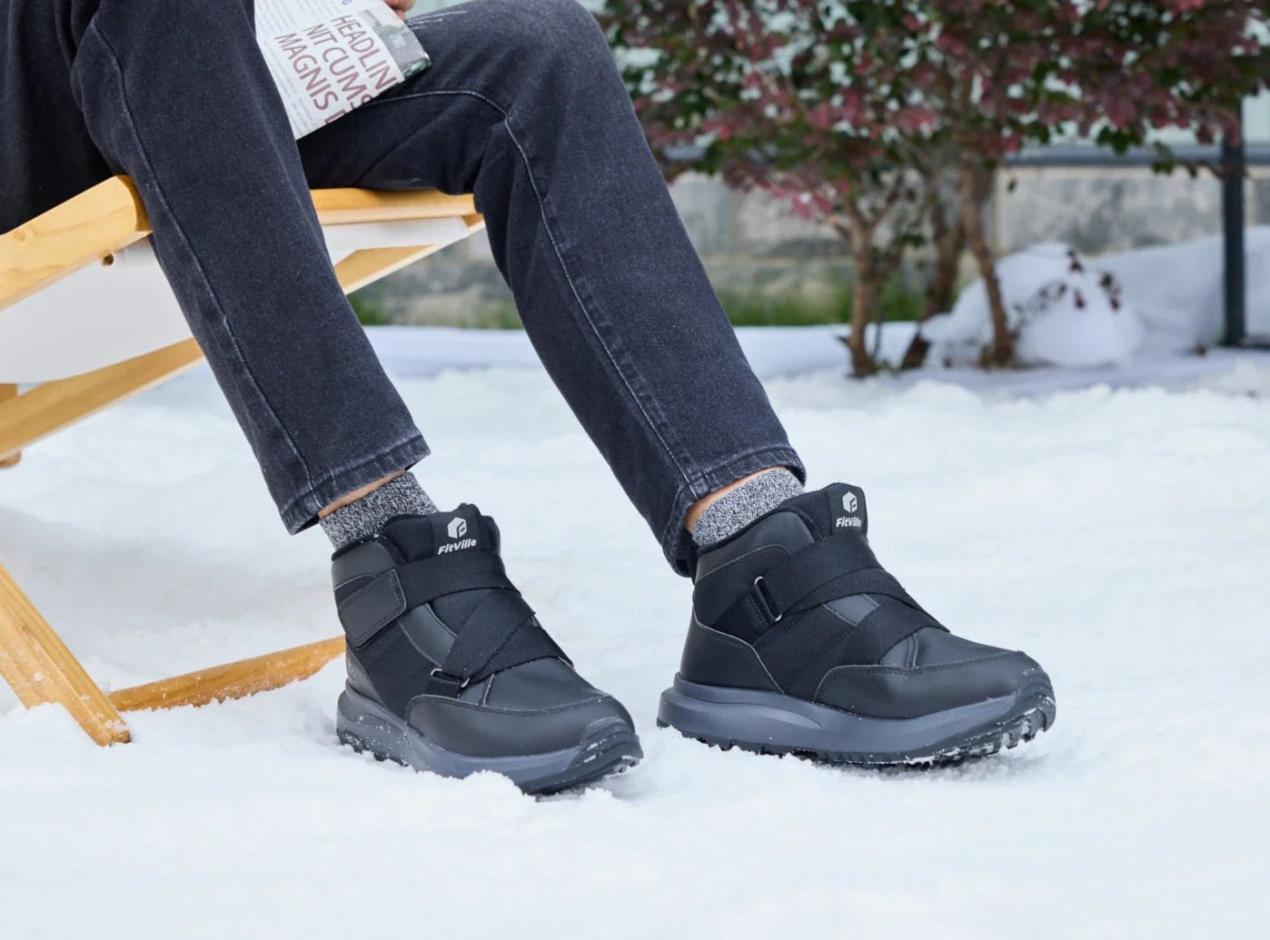 Sho★CCU FitVille Men's CozyCore V16 – Supportive Wide Fit Winter Boots