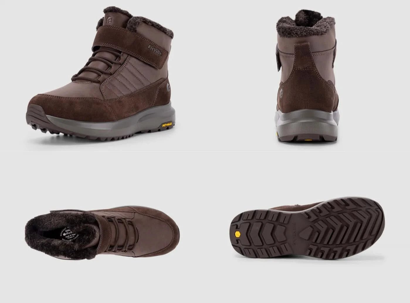 FitVille Men's CozyCore Winter Boots V8| 2E/4E – FitVilleUK