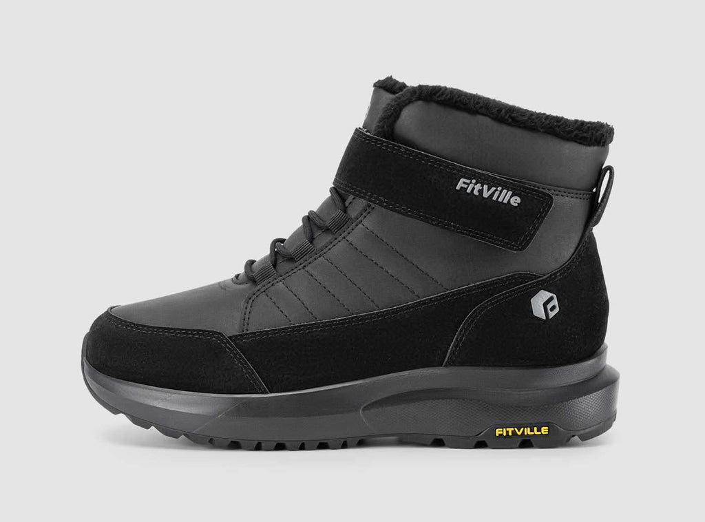 Mens Weather Boot FitVille Men's Wide Width Winter Snow Boots