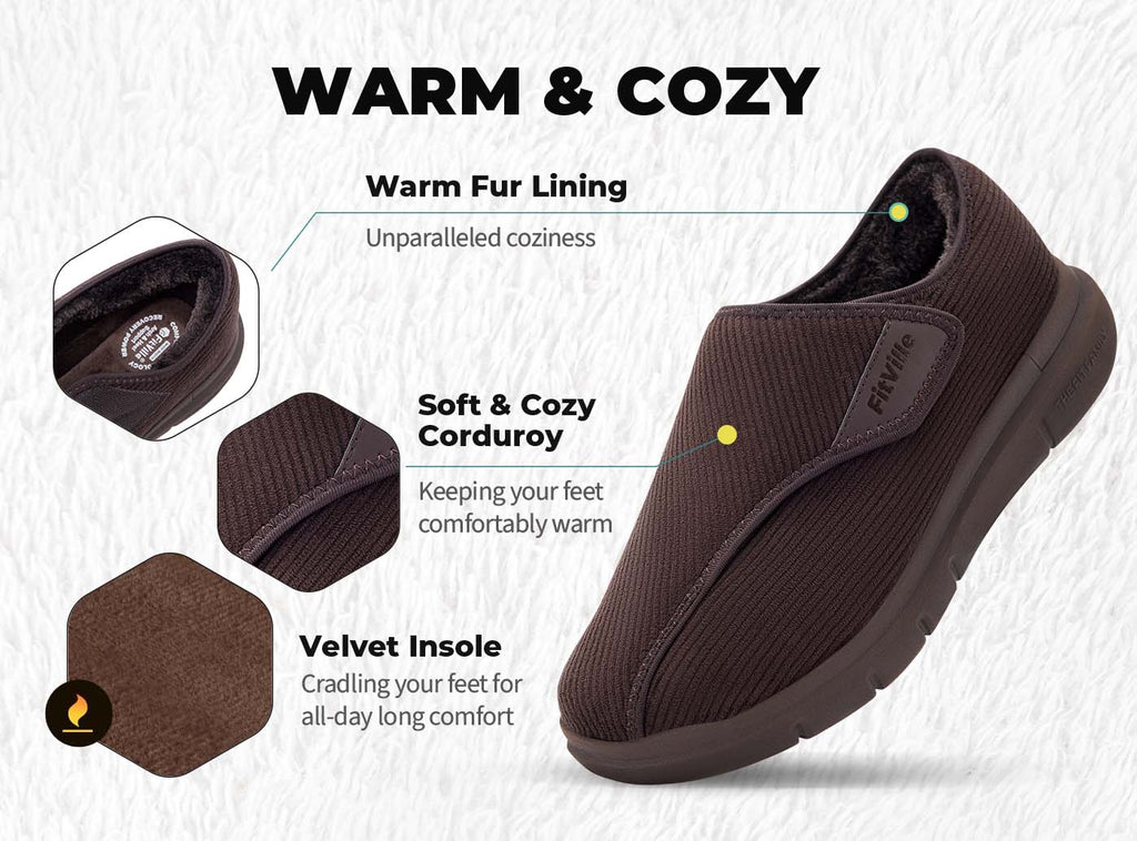 FitVille Men's EasyTop Comfort Slipper V1 - 14