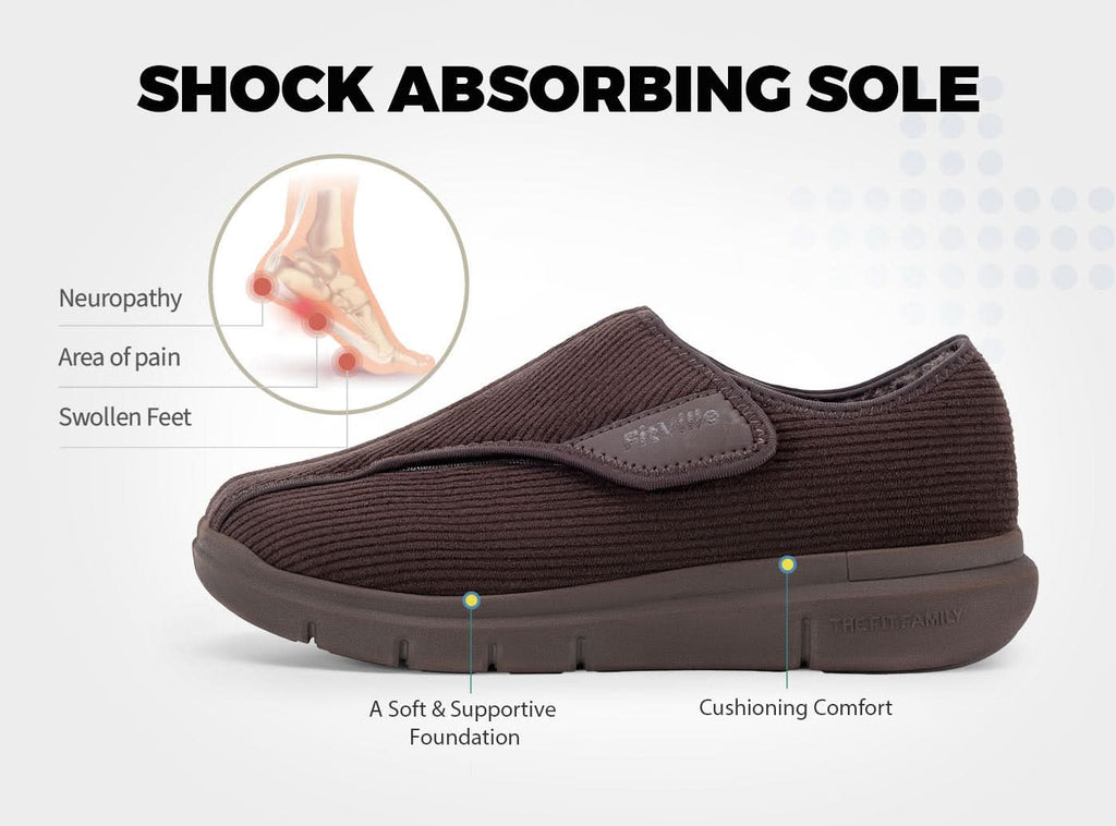 FitVille Men's EasyTop Comfort Slipper V1 - 16