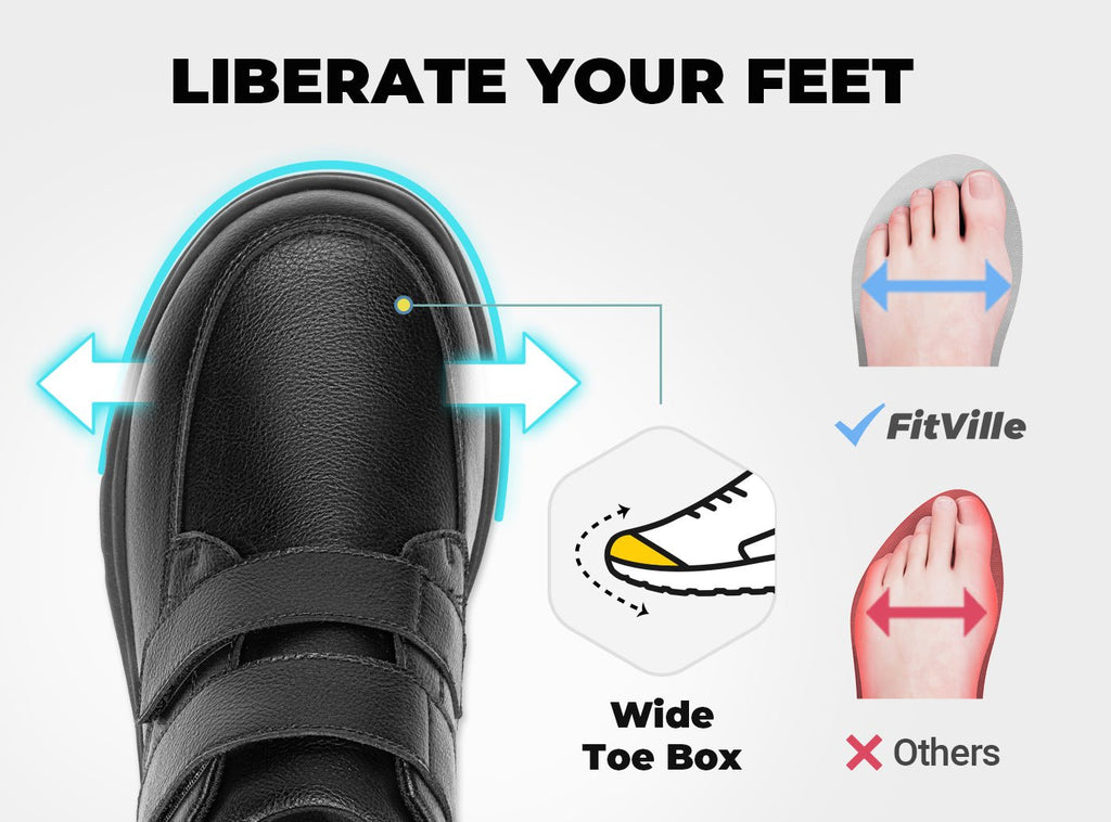 FitVille Men's EasyTop Deluxe Dress Shoes V2 - 12