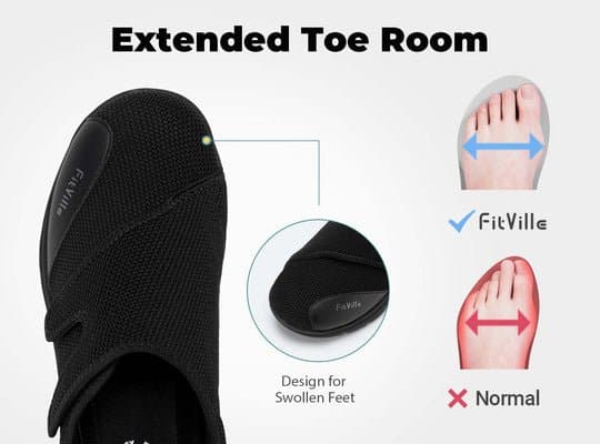 FitVille Men's EasyTop Diabetic Shoes V1 - 18