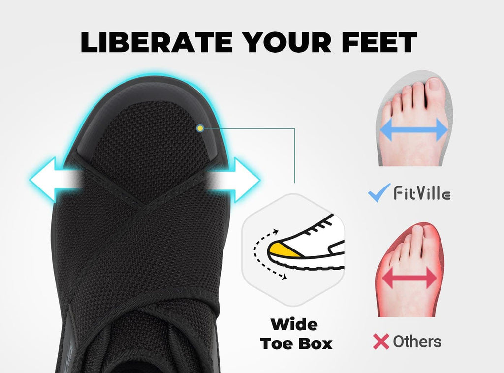 FitVille Men's EasyTop Diabetic Shoes V5 - 12