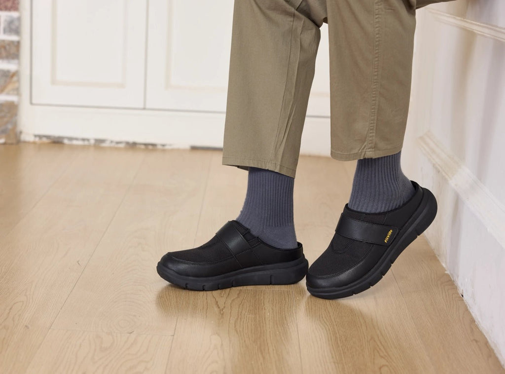 FitVille Men's EasyTop Diabetic Slipper V1 - 2