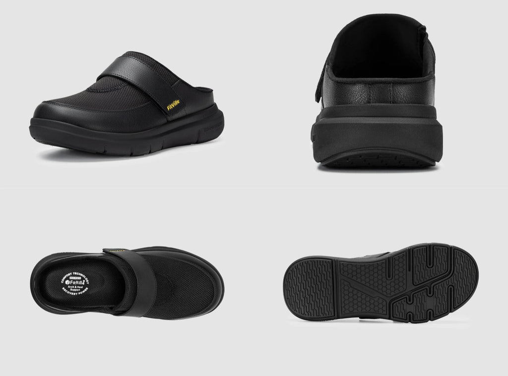 FitVille Men's EasyTop Diabetic Slipper V1 - 8