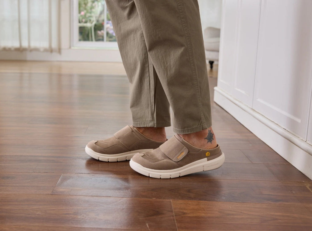 FitVille Men's EasyTop Diabetic Slipper V3 - 11