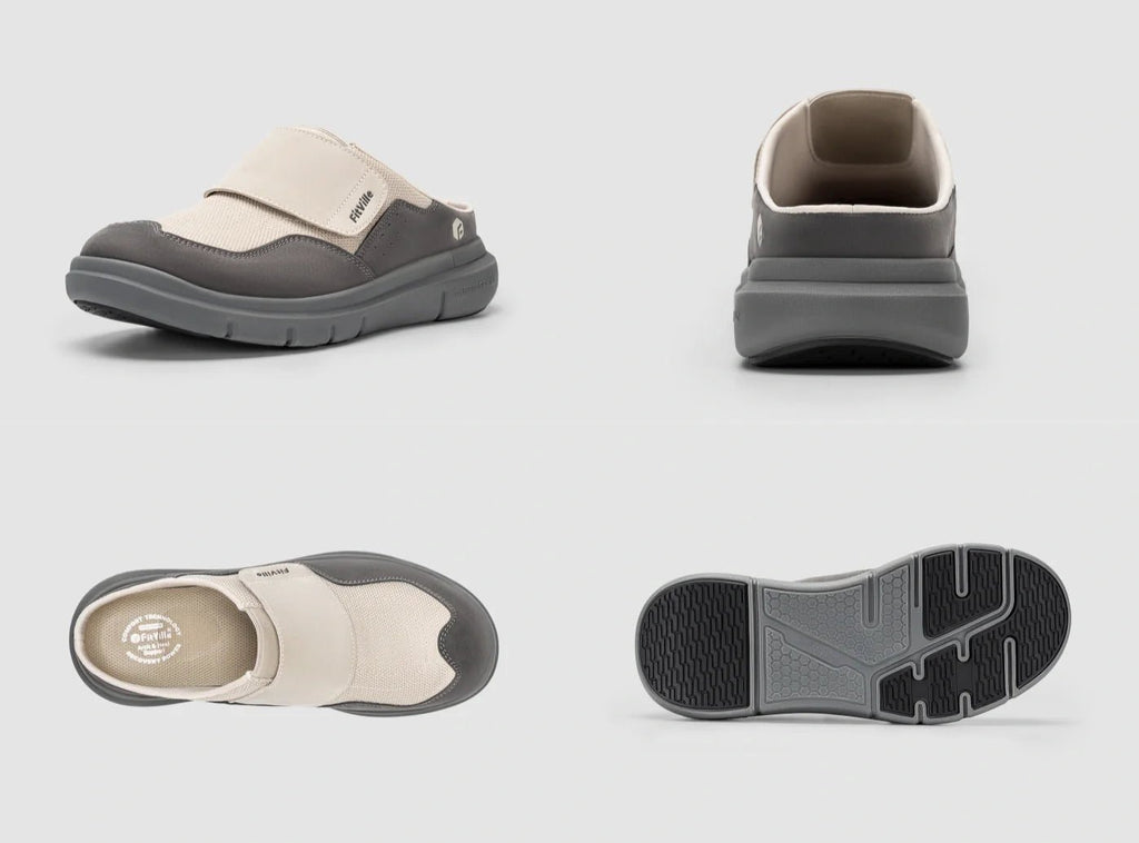 FitVille Men's EasyTop Diabetic Slipper V3 - 31