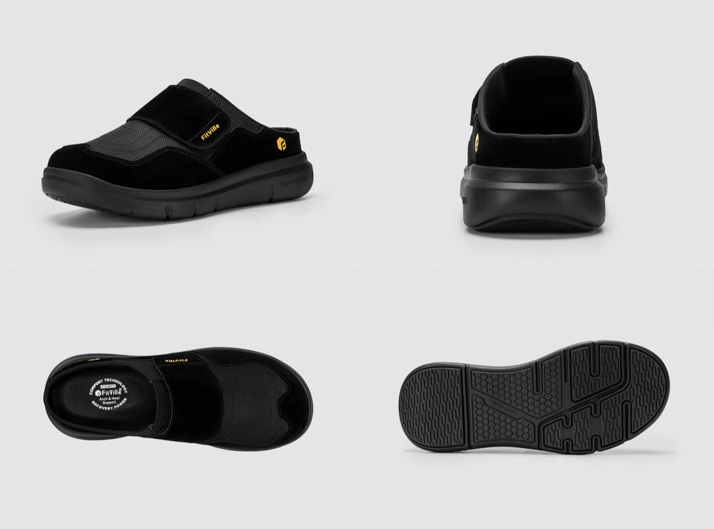 FitVille Men's EasyTop Diabetic Slipper V3 - 7