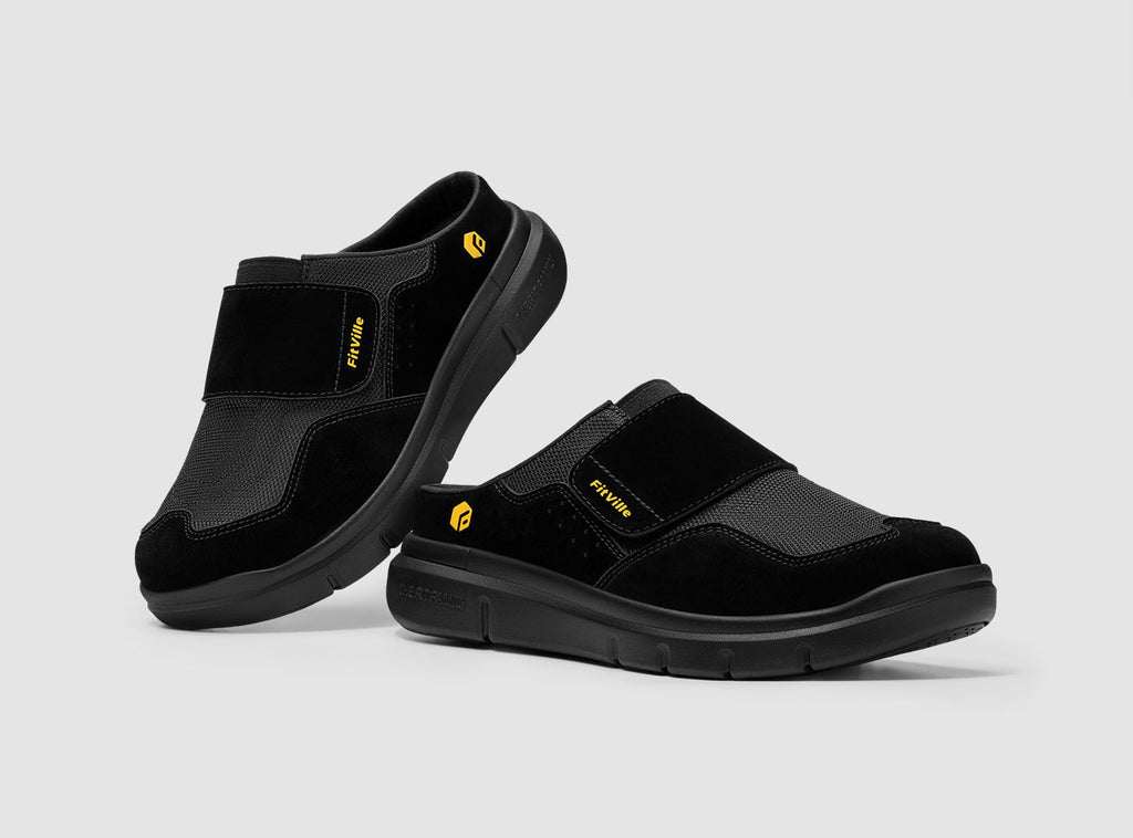 FitVille Men's EasyTop Diabetic Slipper V3 - 8