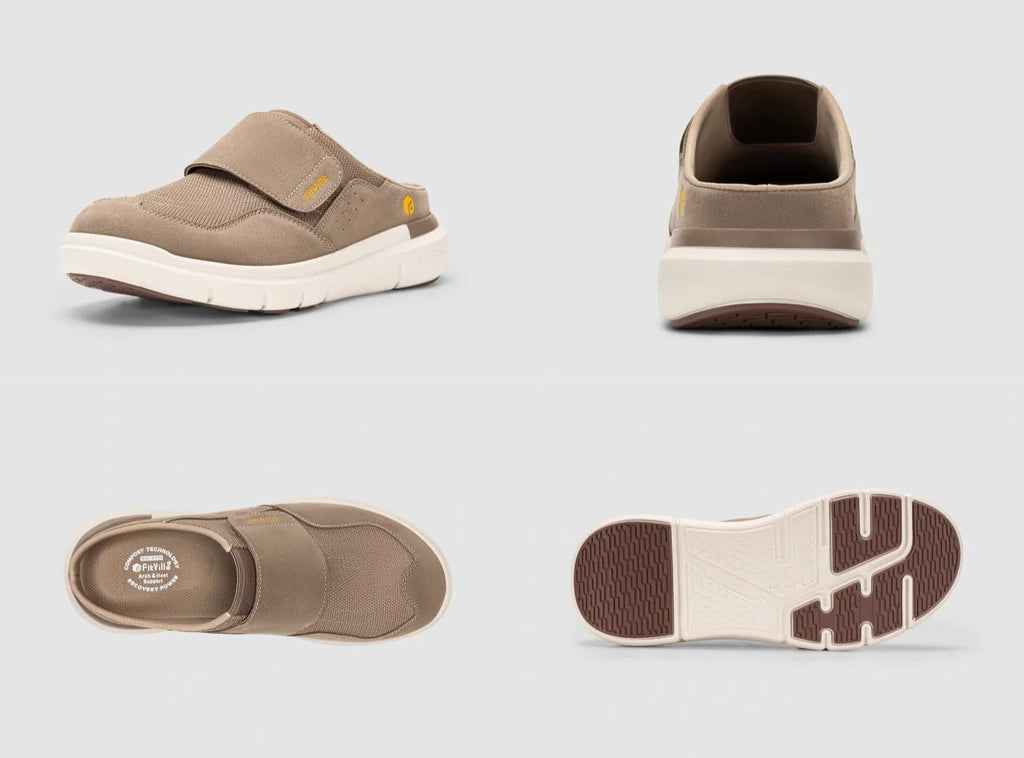 FitVille Men's EasyTop Diabetic Slipper V3 - 15