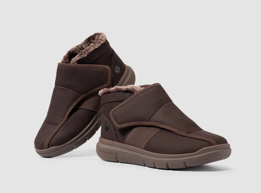 FitVille Men's EasyTop Diabetic Winter Boots V1 - 20