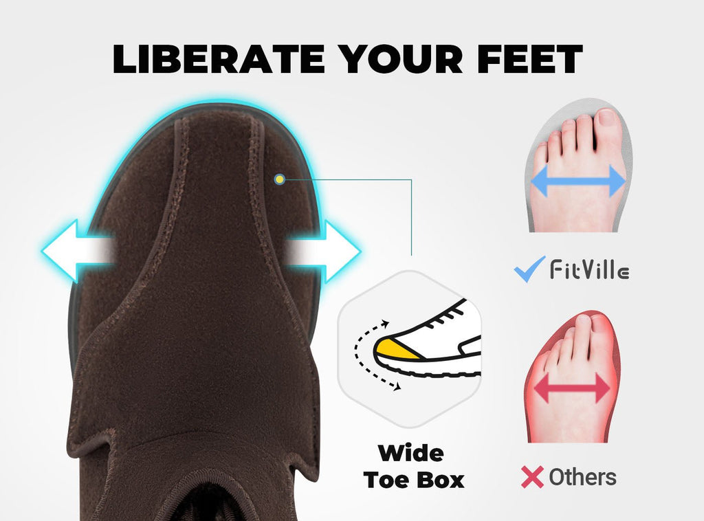 FitVille Men's EasyTop Diabetic Winter Boots V2 - 23