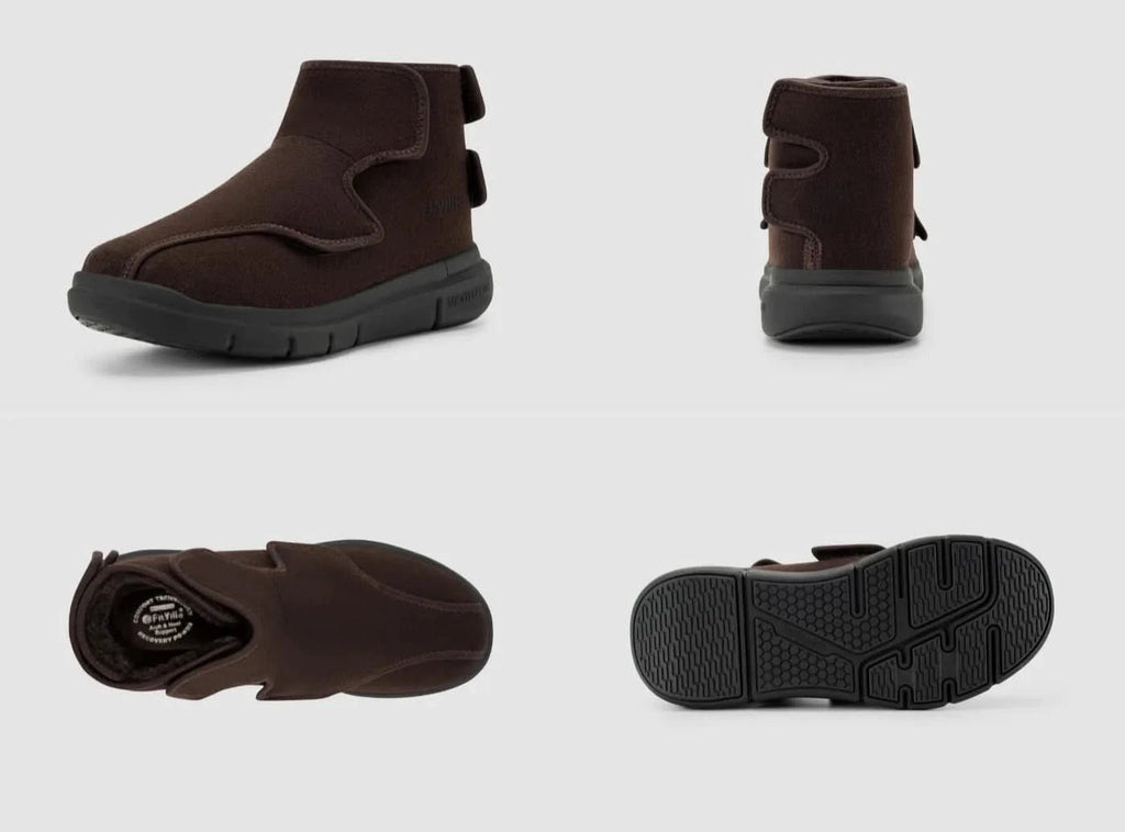 FitVille Men's EasyTop Diabetic Winter Boots V2 - 19