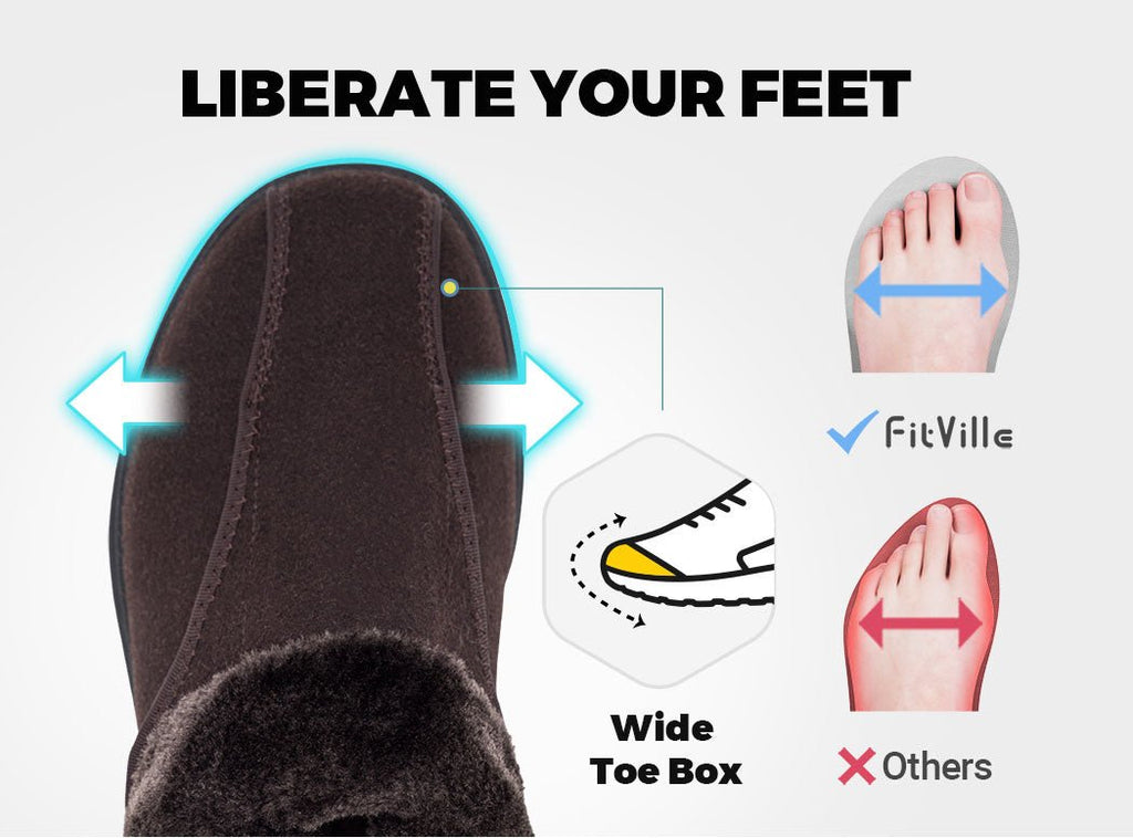 FitVille Men's EasyTop Diabetic Winter Boots V3 - 13